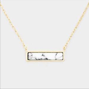 💜Marble Rectangle Bar Pendant💜